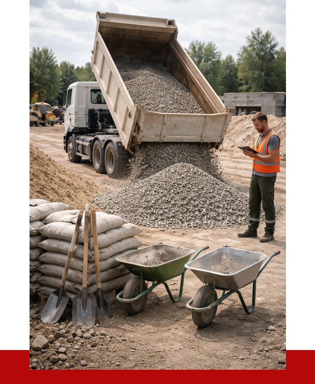 Доставка нерудных материалов в Старом Осколе от 1214 руб. | ПРОНЕРУДСрк