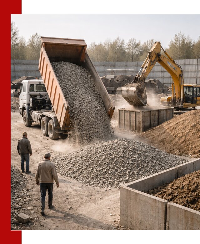 Доставка нерудных материалов с погрузкой и разгрузкой в Старом Осколе