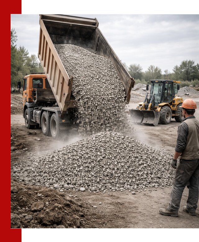 Доставка щебня в Старом Осколе крупными и мелкими фракциями