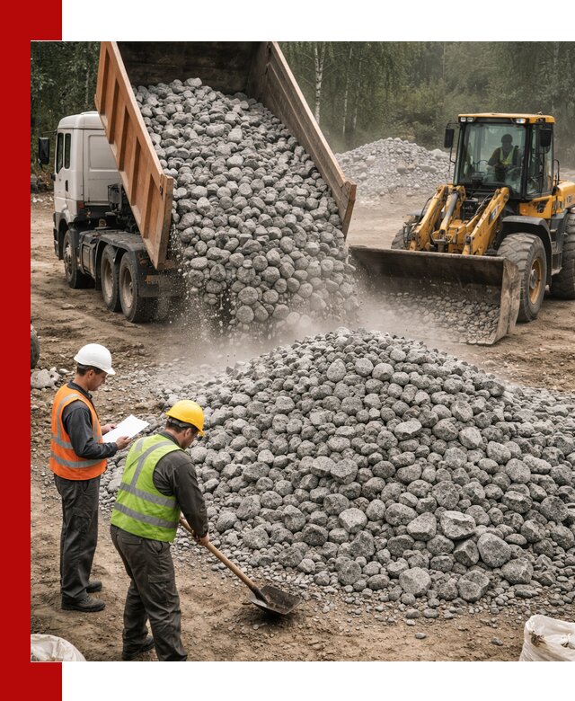 Гранитный щебень фракция 70-150 доставка в Старом Осколе