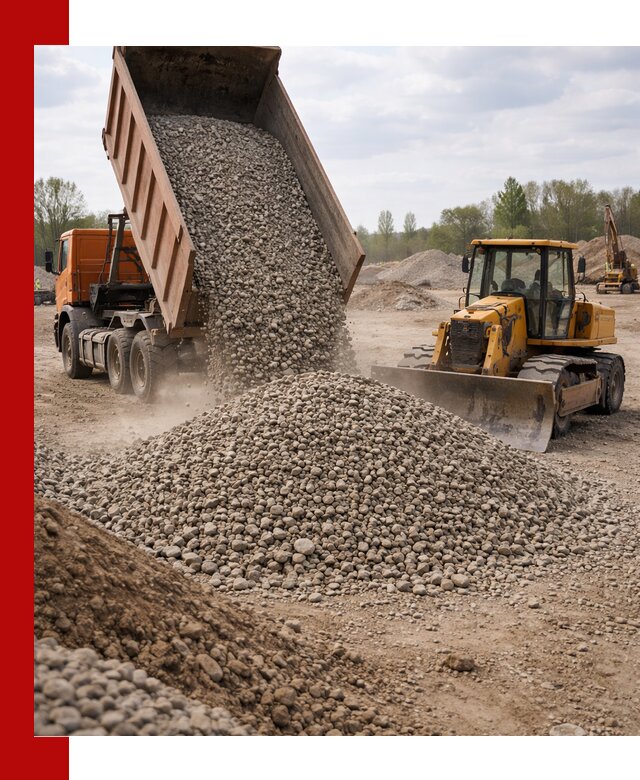 Доставка гравийного щебня фракции 40-70 в Старом Осколе