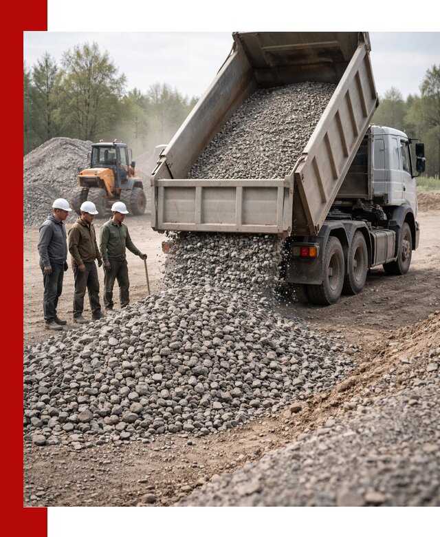 Доставка гравийного щебня фракции 70-120 в Старом Осколе