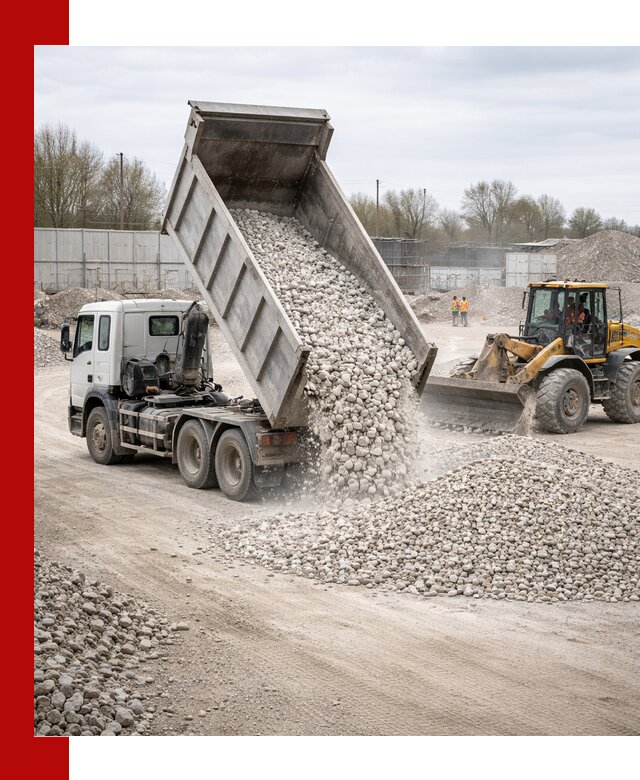 Доставка и продажа известнякового щебня в Старом Осколе