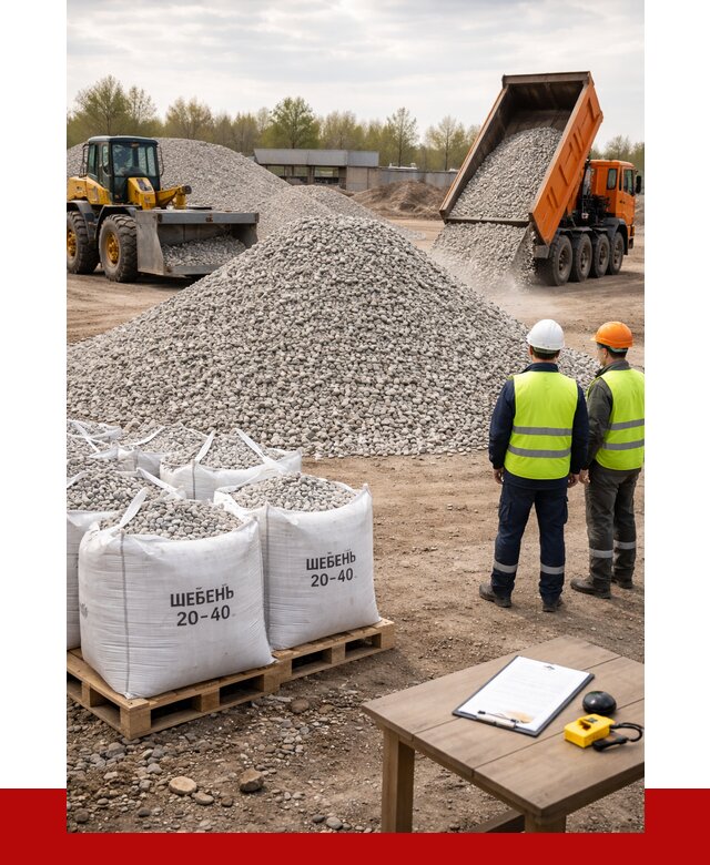 Известняковый щебень 20-40 в Старом Осколе от 2125 р. ПРОНЕРУДСрк