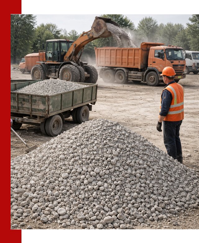 Доставка известнякового щебня фракция 20–40 в Старом Осколе