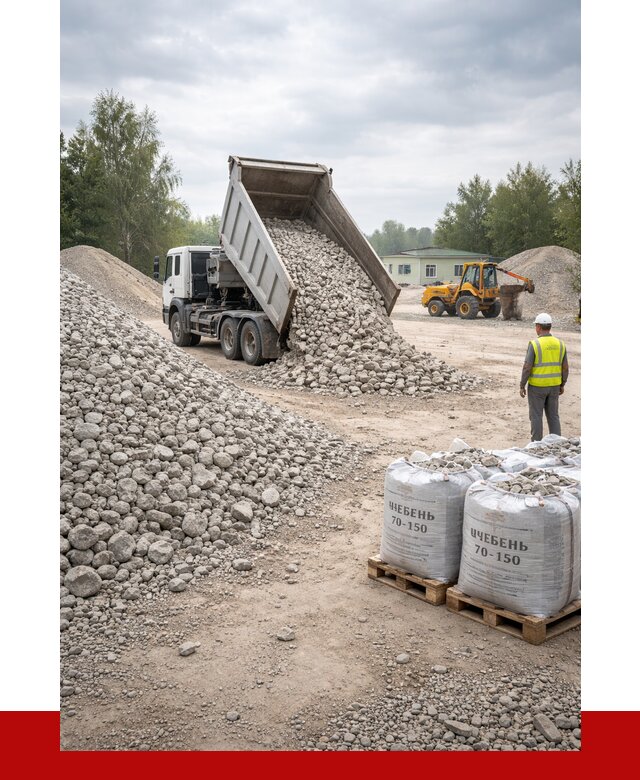 Известняковый щебень фракция 70-150 в Старом Осколе от 1265 р. | ПРОНЕРУДСрк