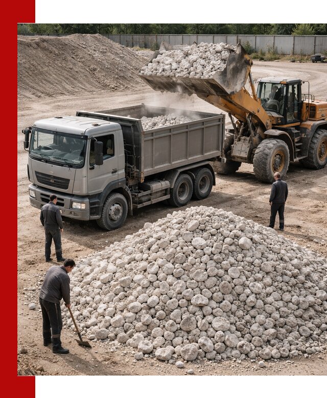 Известняковый щебень фракция 70–150 с доставкой в Старом Осколе