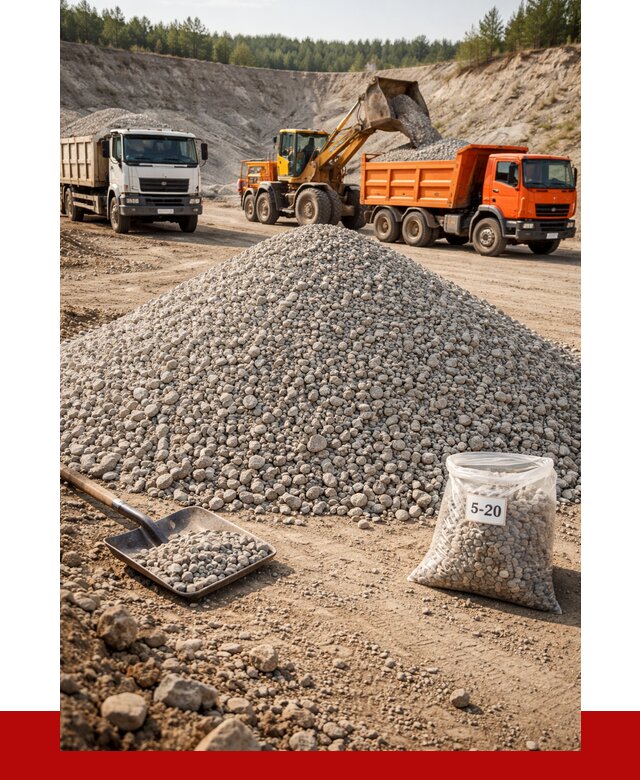 Доломитовый щебень фр. 5-20 в Старом Осколе от 4249 р. | ПРОНЕРУДСрк