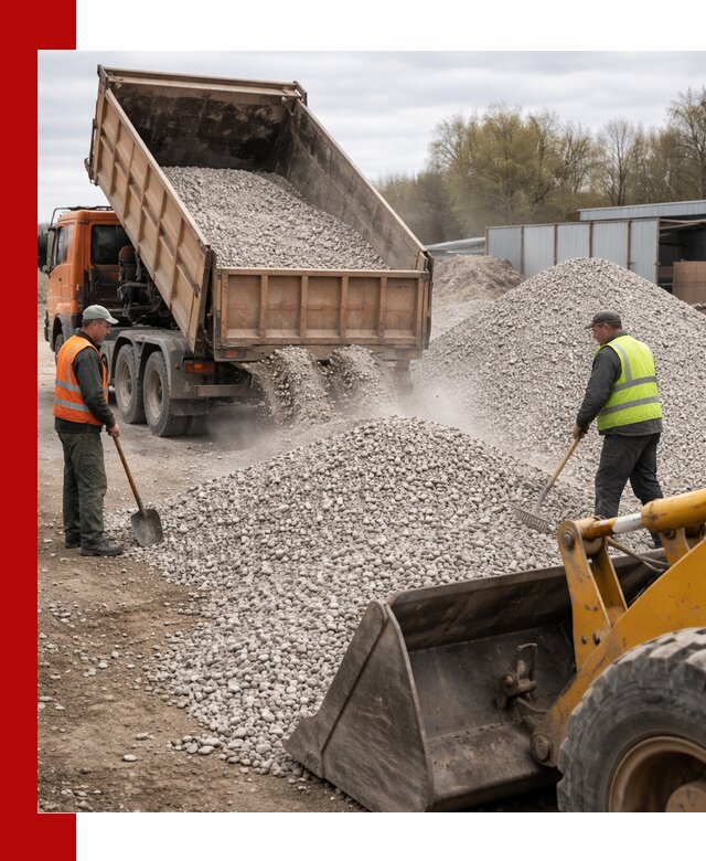 Доломитовый щебень фракции 5-20 с доставкой в Старом Осколе