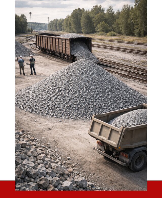 Железнодорожный щебень 20-60 в Старом Осколе от 1720 р. | ПРОНЕРУДСрк