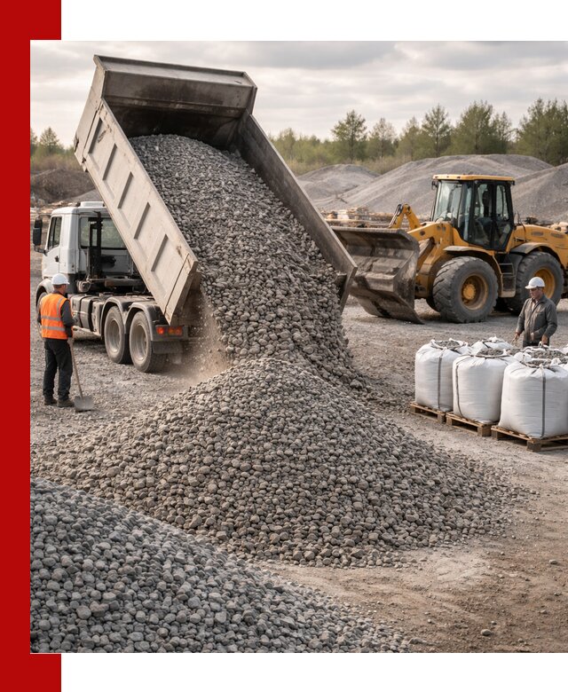 Бетонный щебень фракция 5–20 с доставкой в Старом Осколе