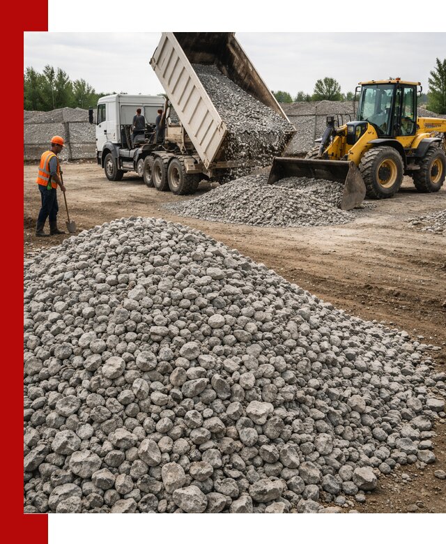 Доставка бетонного щебня фракции 40-70 в Старом Осколе