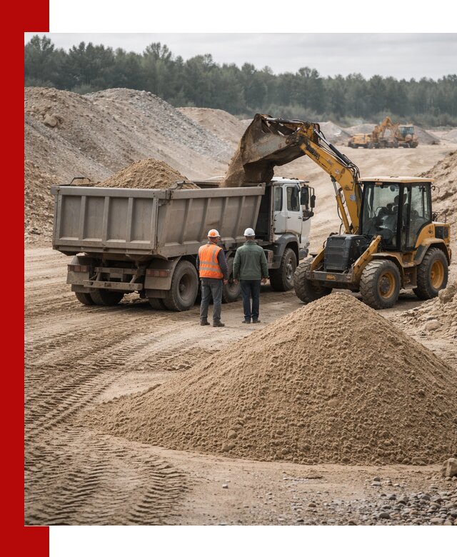 Карьерный среднезернистый песок с доставкой в Старом Осколе