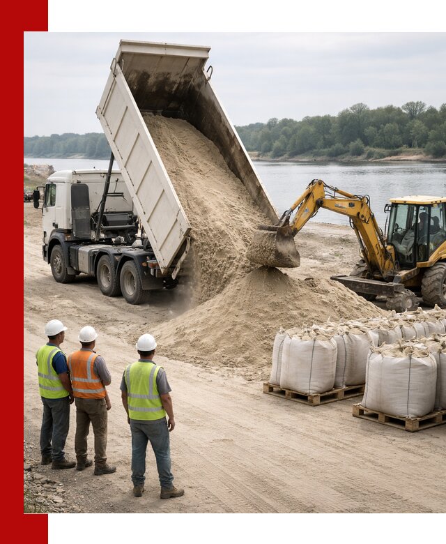 Доставка речного песка в Старом Осколе самосвалами и погрузкой