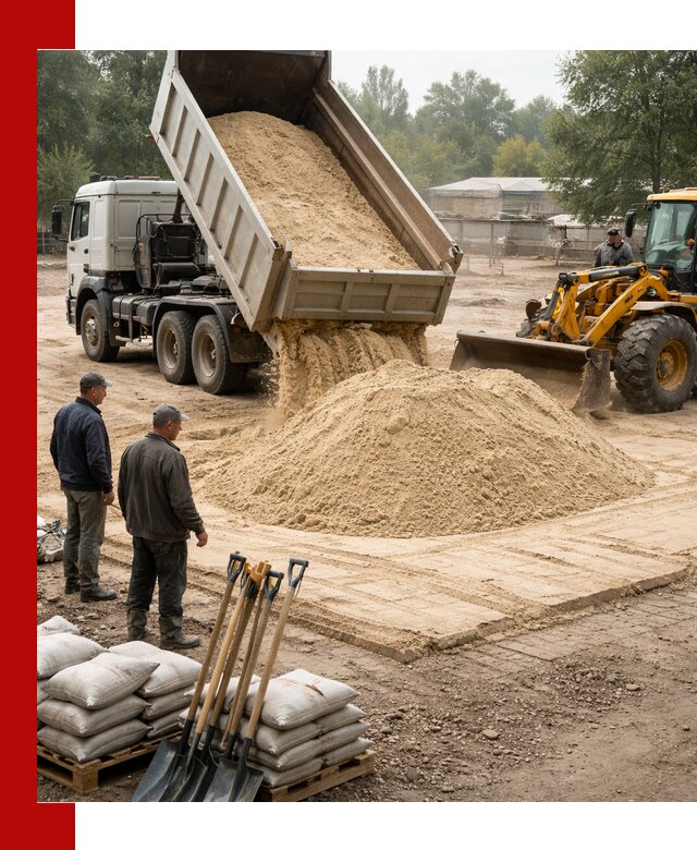 Доставка мытого песка в Старом Осколе с самосвалами по выгодной цене