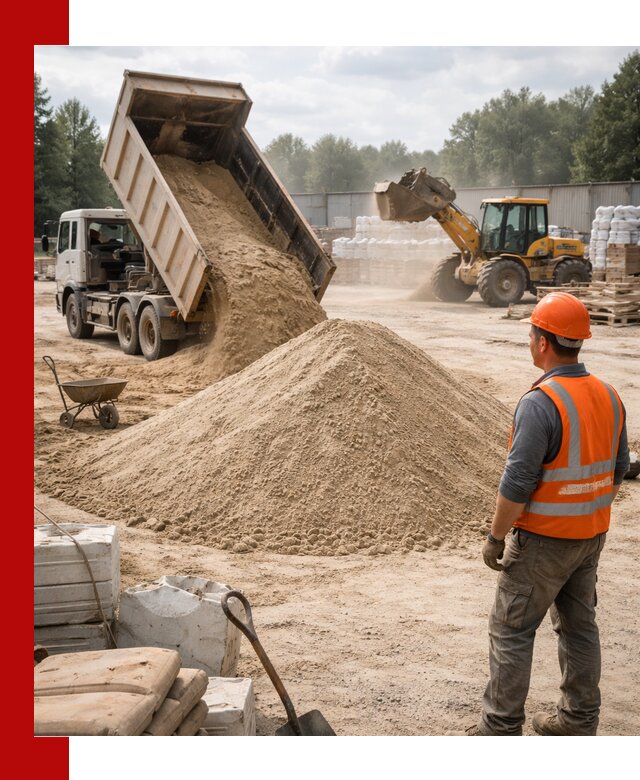 Доставка строительного песка с самосвалом в Старом Осколе