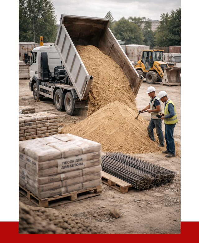 Песок для бетона в Старом Осколе от 2529 р. с доставкой, ПРОНЕРУДСрк