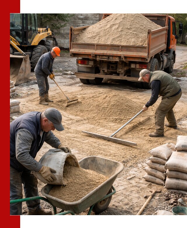 Поставка песка для стяжки в Старом Осколе с быстрой доставкой
