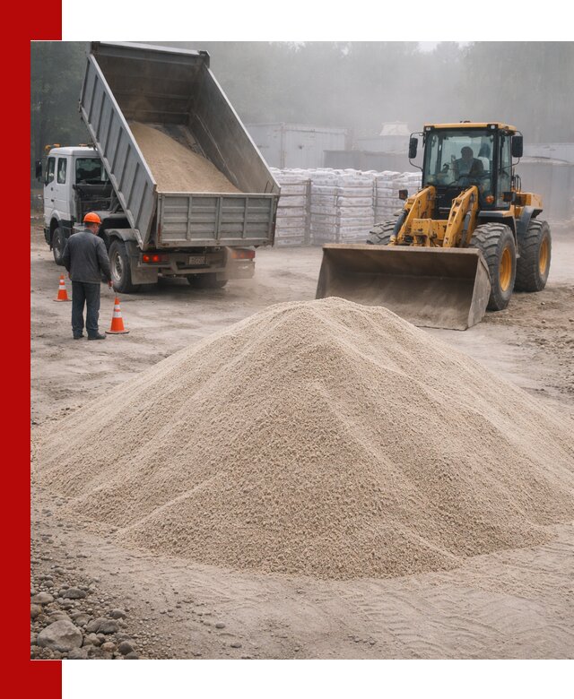 Кварцевый песок фракция 0–8 для стройработ в Старом Осколе