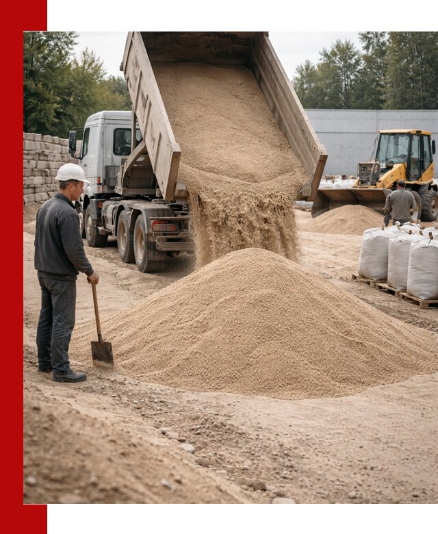 Кварцевый песок фракция 0–3 мм с доставкой в Старом Осколе