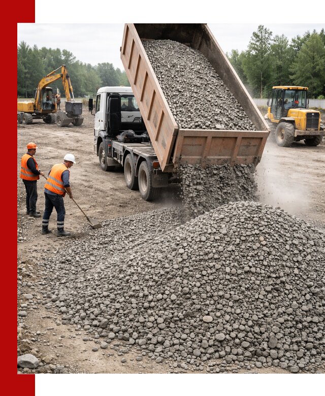 Доставка гравия фракции 40-70 в Старом Осколе оптом и в розницу