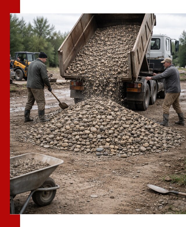 Доставка гальки речной оптом и в розницу в Старом Осколе
