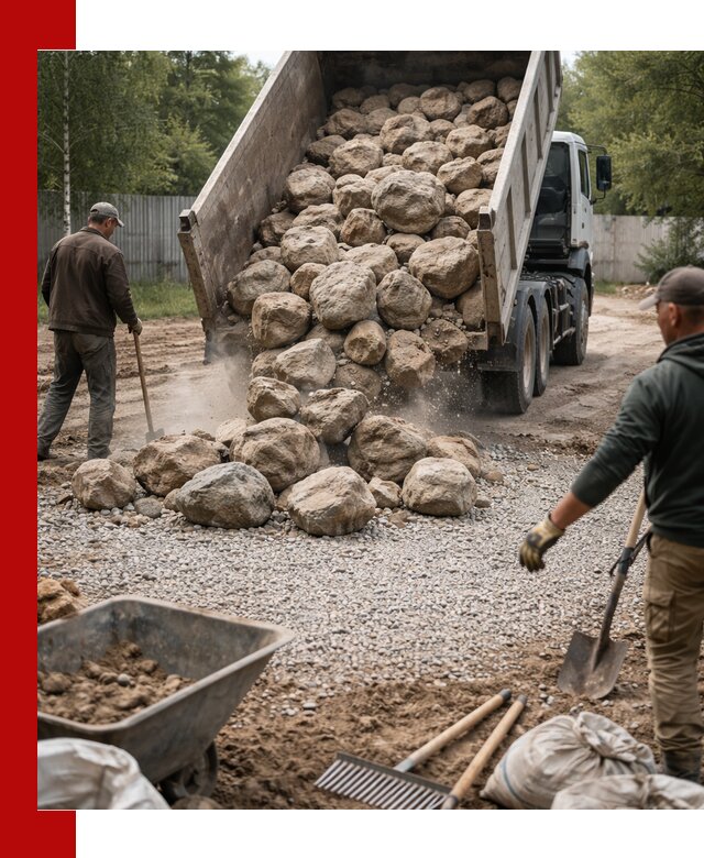 Доставка и укладка булыжника в Старом Осколе