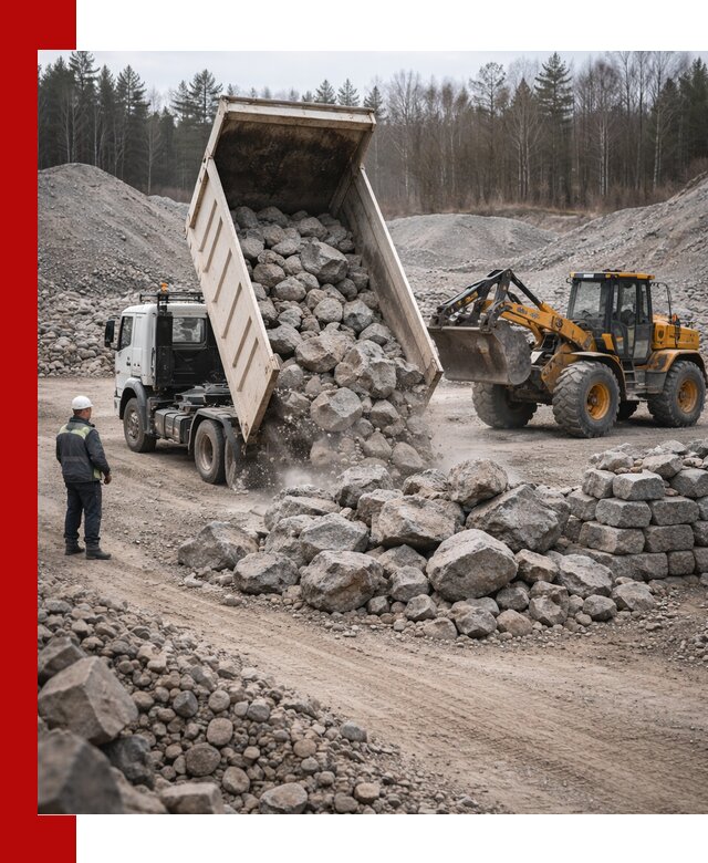 Доставка и продажа бутового гранитного камня в Старом Осколе