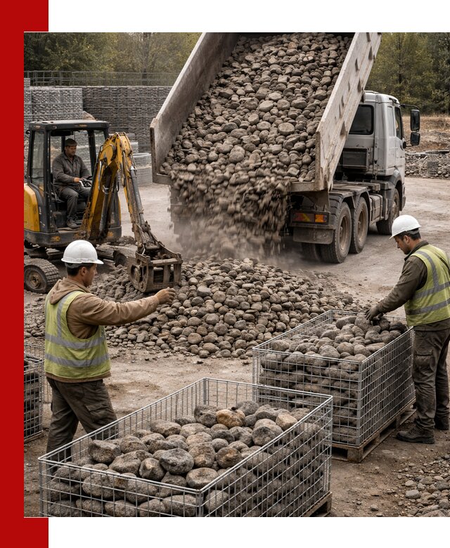 Камень для габионов фракция 100–201 в Старом Осколе