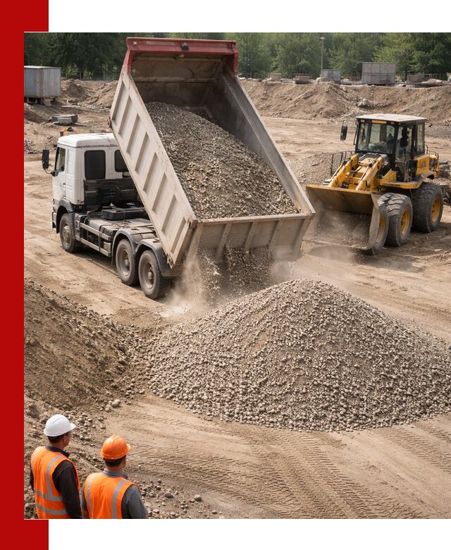 Щебень с песком (ЩГПС С2) с доставкой в Старом Осколе