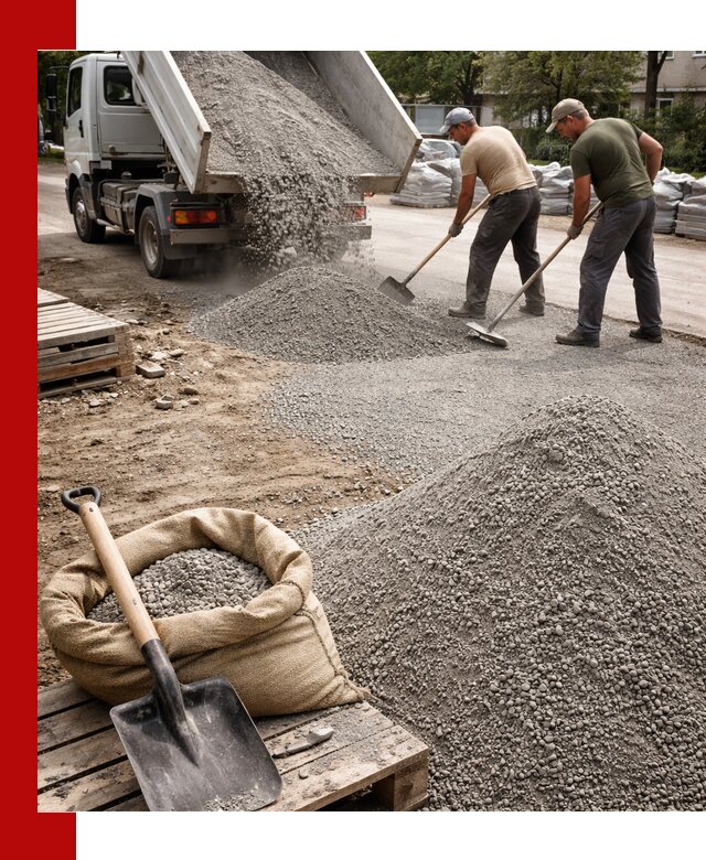 Отсев для тротуарной плитки в Старом Осколе — доставка и укладка