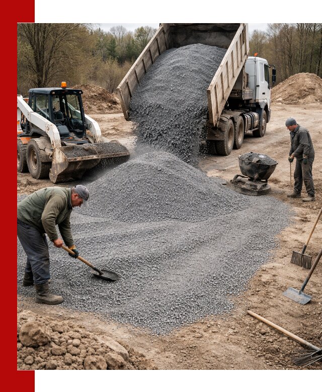 Отсев для подсыпки в Старом Осколе — доставка и подсыпка на участок