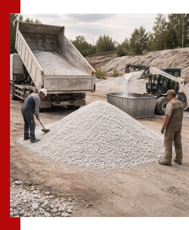 Доставка и продажа белой мраморной крошки в Старом Осколе