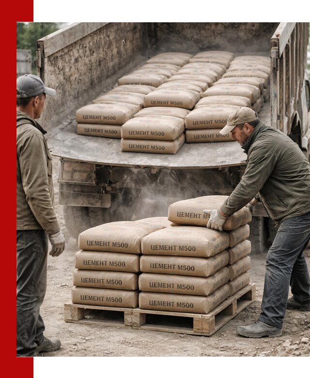 Цемент М500 с доставкой самосвалом в Старом Осколе