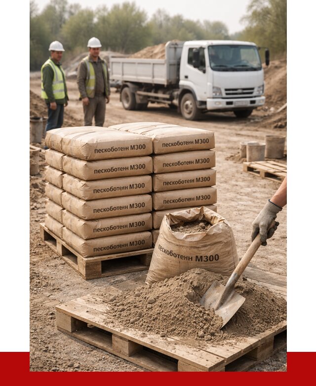Пескобетон М300 в Старом Осколе с доставкой от 4704 р. за куб | ПРОНЕРУДСрк