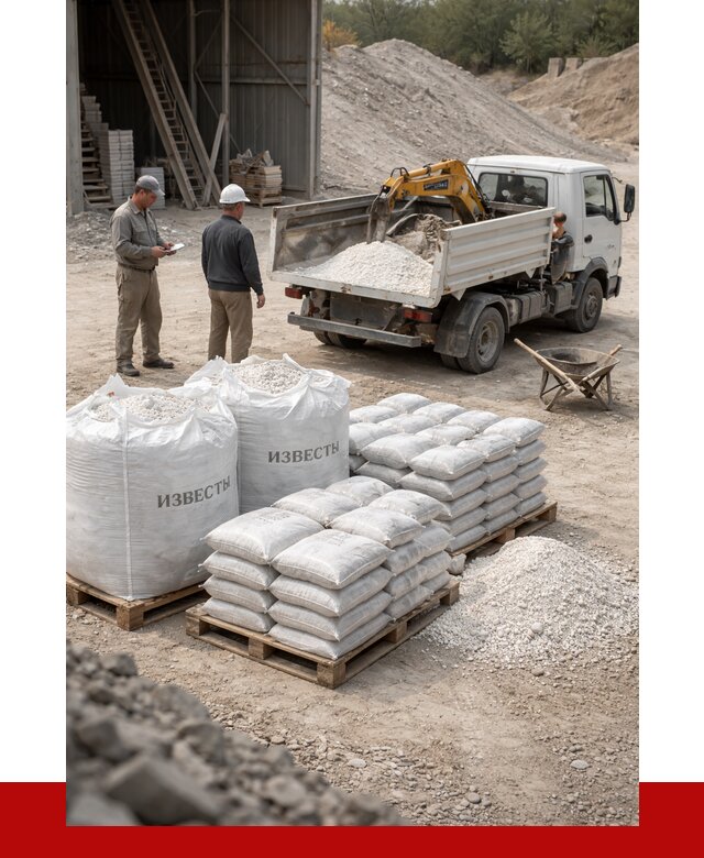 Известь строительная в Старом Осколе с доставкой от 4249 р. | ПРОНЕРУДСрк