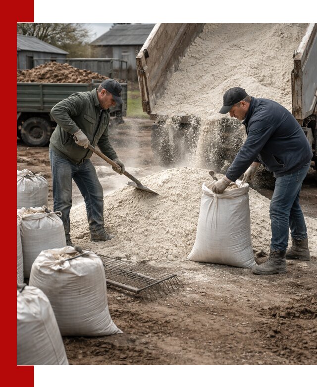 Доставка извести пушонки в Старом Осколе оптом и мелким оптом