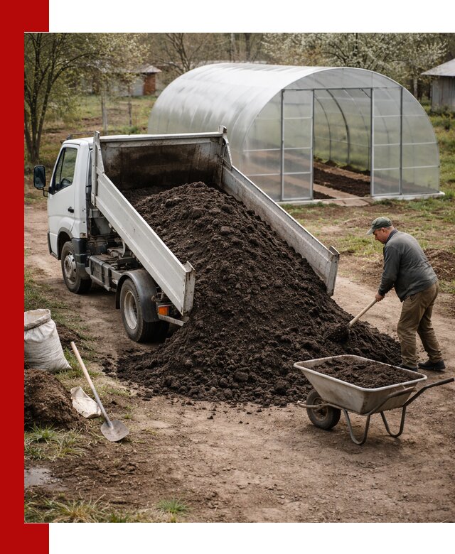 Чернозем для теплицы с доставкой в Старом Осколе