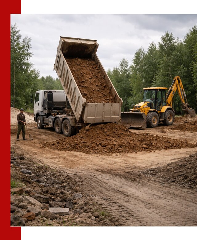 Доставка суглинка самосвалами в Старом Осколе подсыпка и планировка