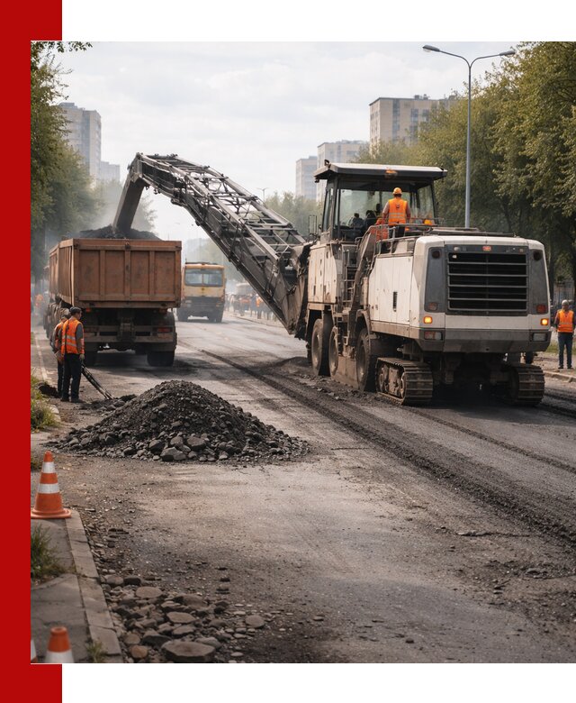 Фрезерованный асфальт в Старом Осколе — удаление и вывоз старого покрытия