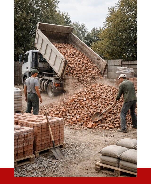 Бой кирпича в Старом Осколе с доставкой от 4249 руб/куб | ПРОНЕРУДСрк