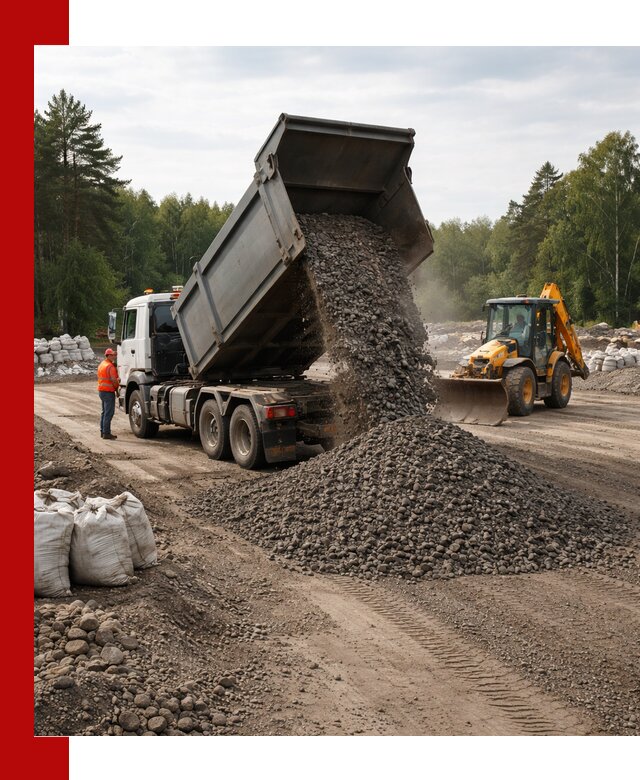 Доставка дробленого асфальта в Старом Осколе для дорожных работ