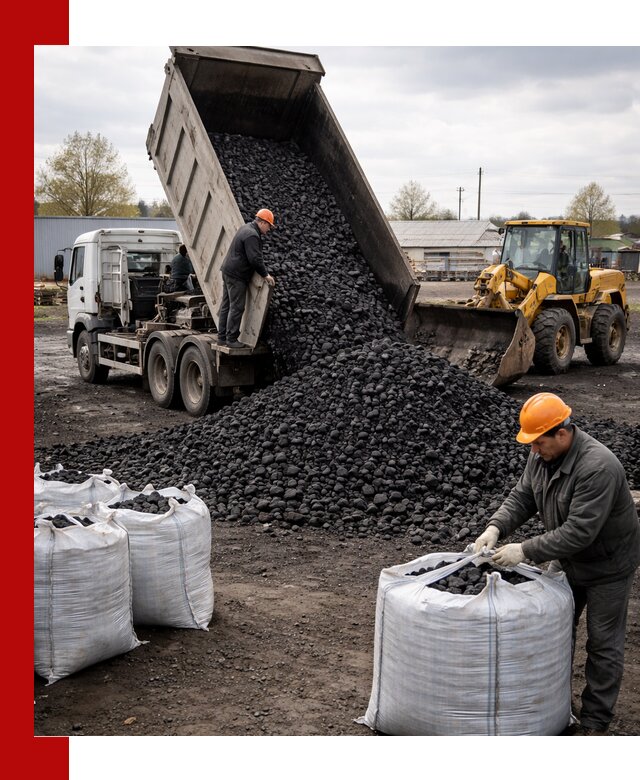 Доставка каменного угля в Старом Осколе оптом и в розницу