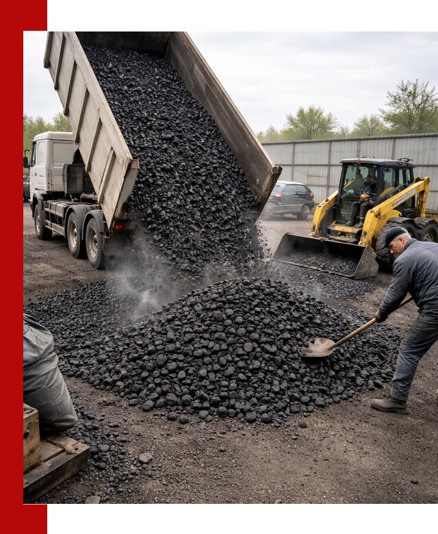 Доставка угля орех в Старом Осколе оптом и в розницу