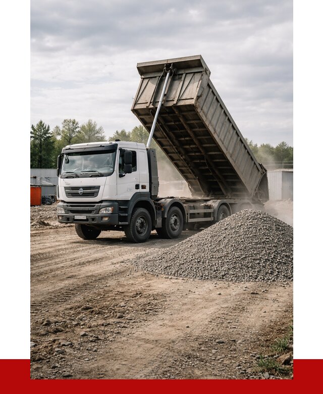 Доставка самосвалом 40 кубов в Старом Осколе от 9105 р. | ПРОНЕРУДСрк