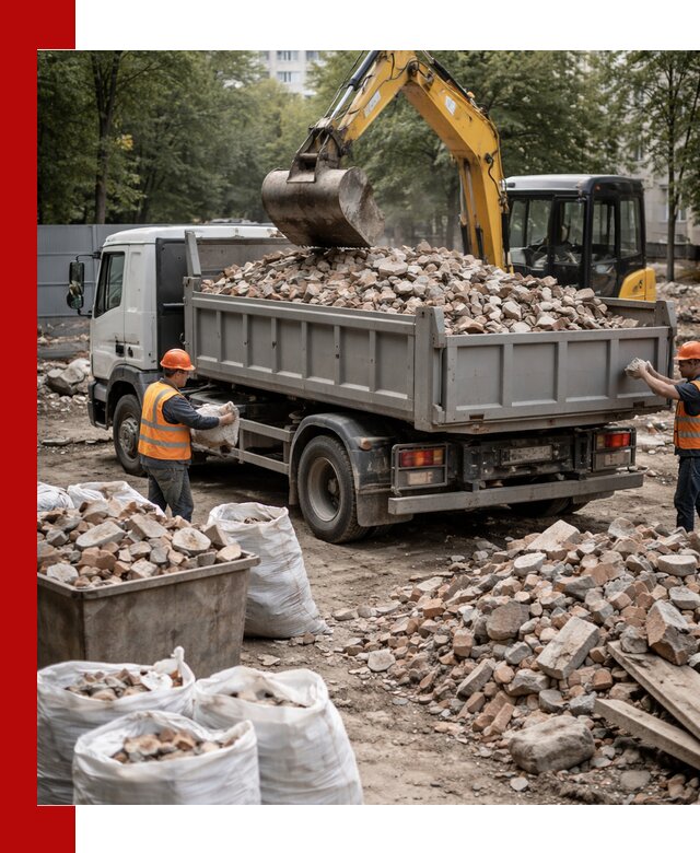 Вывоз строительного мусора в Старом Осколе с самосвалами и контейнерами