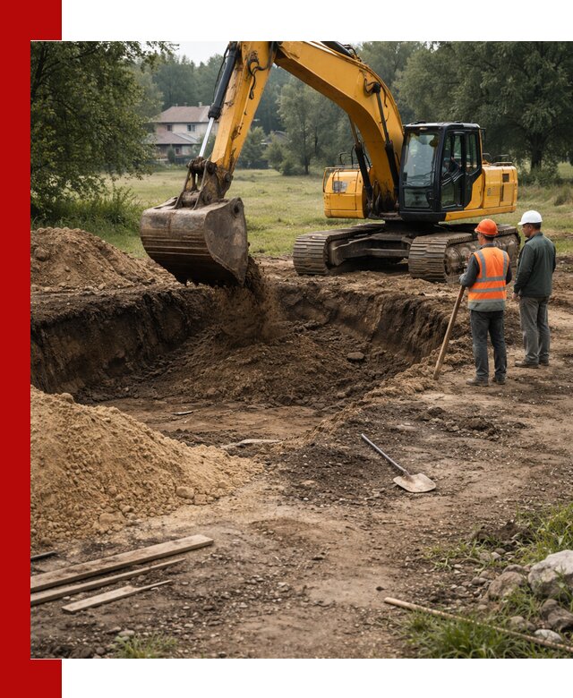 Рытье котлована под фундамент в Старом Осколе (быстро и недорого)